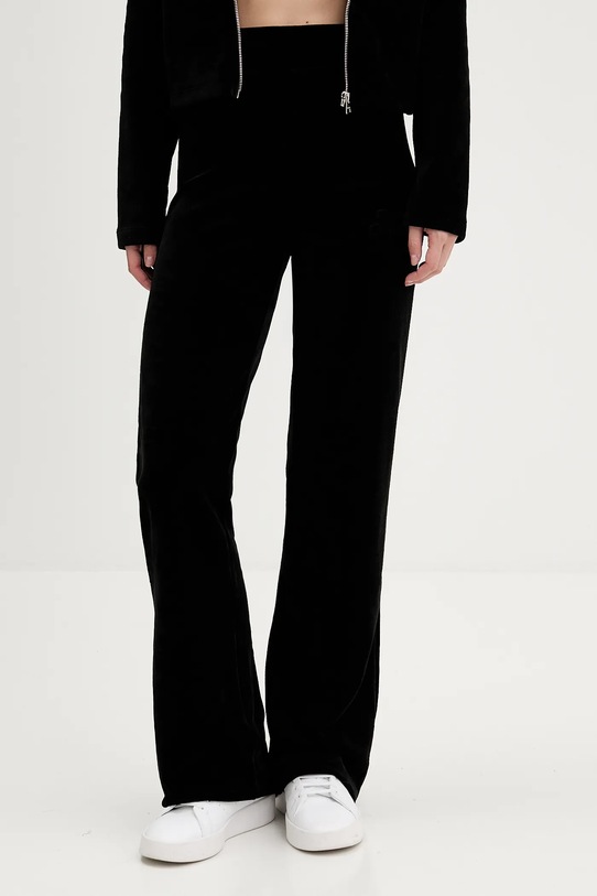 Βελούδινο παντελόνι φόρμας Hugo Blue πλεκτό ύφασμα μαύρο 50549678