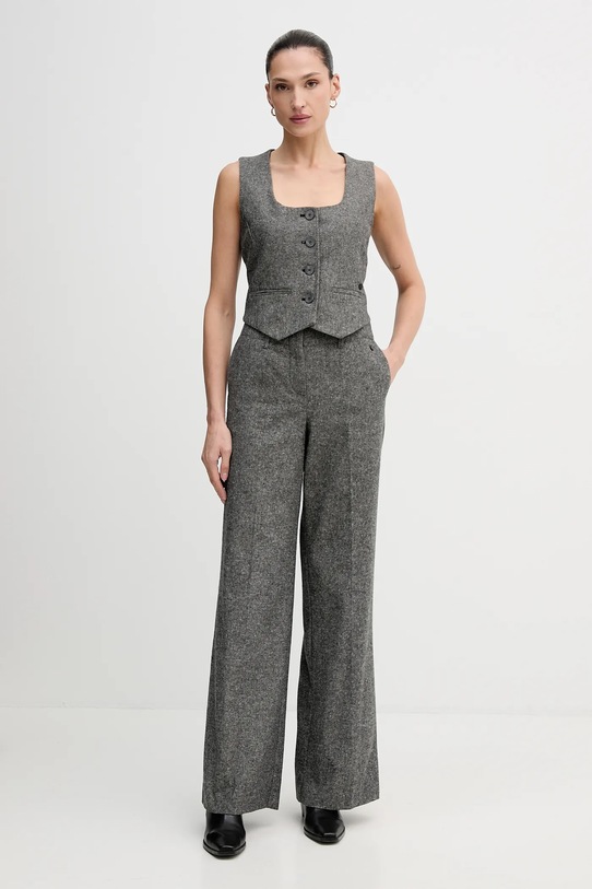 Pedro del Hierro spodnie z domieszką wełny 7602535 szary AW25