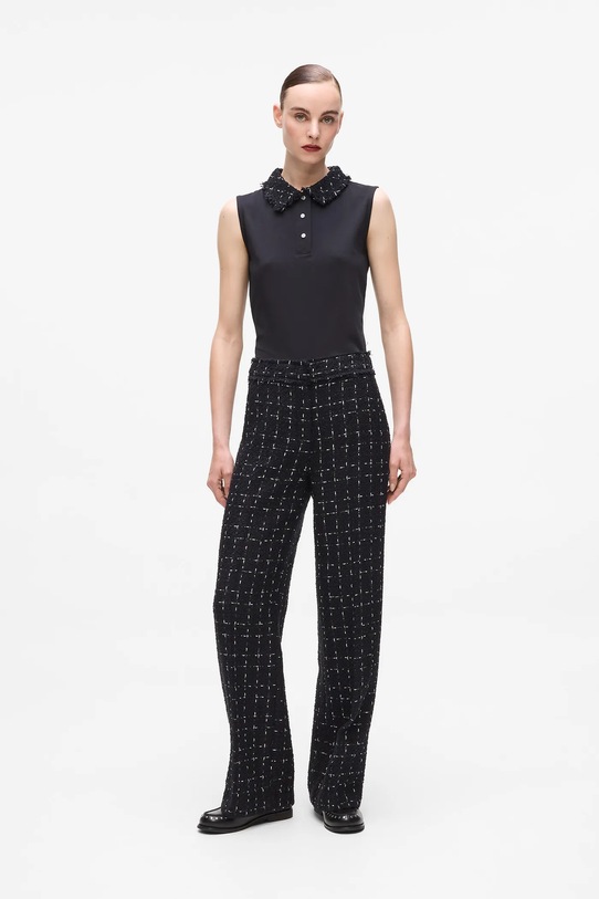 Karl Lagerfeld spodnie prosty czarny A4W10109