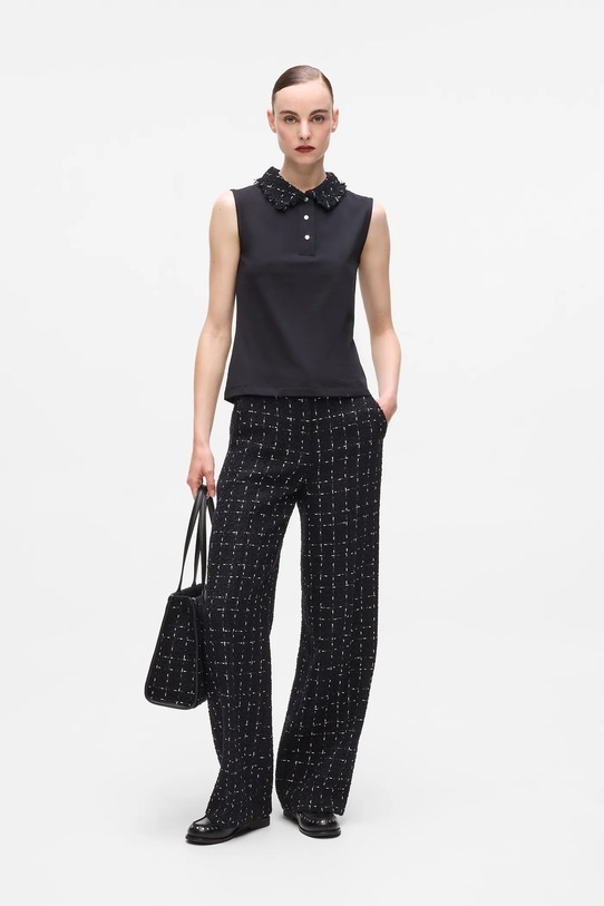 Karl Lagerfeld spodnie czarny A4W10109