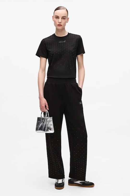 Karl Lagerfeld pantaloni de trening gri A4W10089