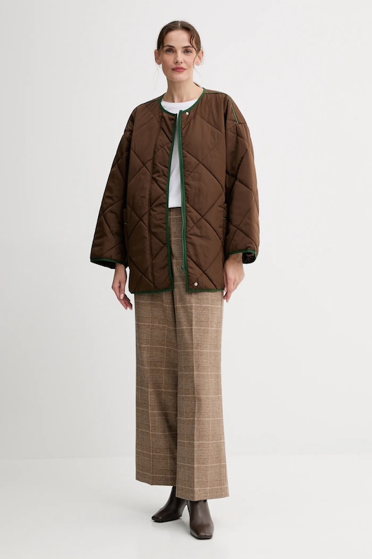 Marc O'Polo pantaloni din lână 508015010417 maro AW25