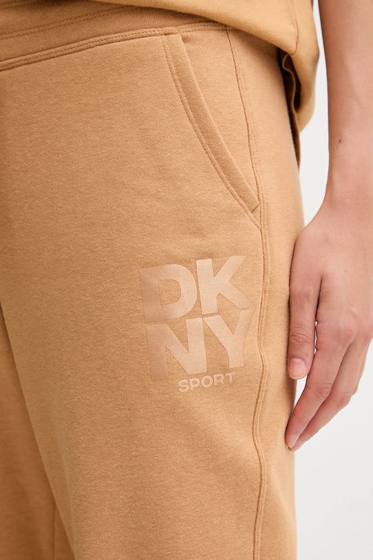 Dkny spodnie dresowe brązowy DP5P3758