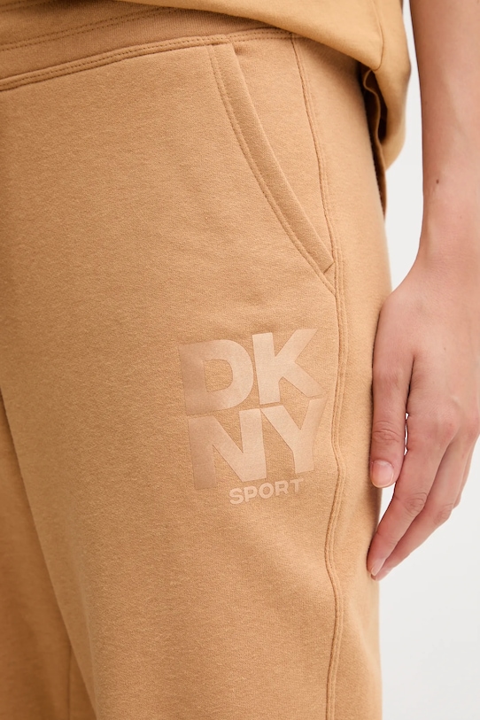 Dkny spodnie dresowe brązowy DP5P3758