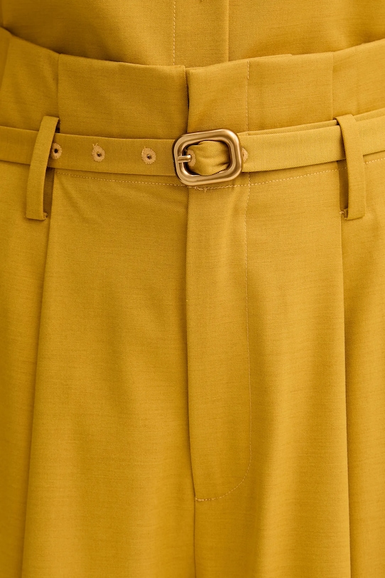 Nohavice s prímesou vlny ISABELLE BLANCHE žltá IS25FW.P036.T002