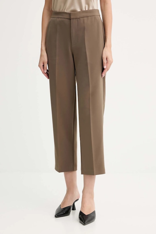 ISABELLE BLANCHE spodnie z elastanem zielony IS25FW.P050.T001