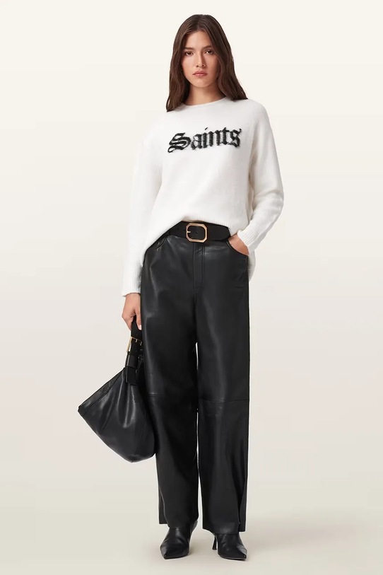 AllSaints pantaloni de piele JETT W026TD