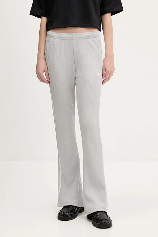 adidas Originals spodnie dresowe Waffle aplikacja szary KR7655
