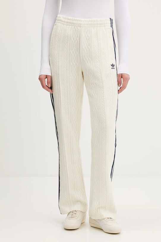 adidas Originals spodnie dresowe dzianina beżowy KS7801