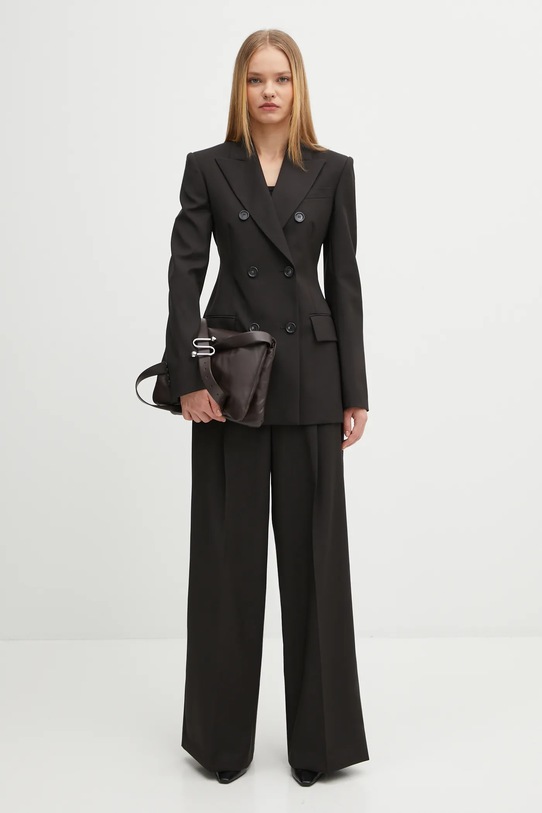 Vlnené nohavice Sportmax VELA hnedá 2522136021600