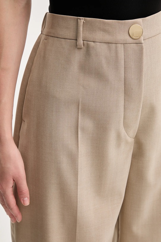 Sportmax spodnie z dodatkiem wełny SALVO 2522136071600 beżowy