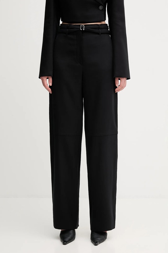 Sportmax spodnie SOSPIRO high czarny 2522136111600
