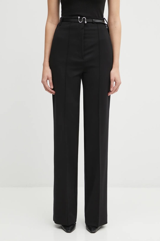 Sportmax spodnie TEXAS z elastanem czarny 2522786021600
