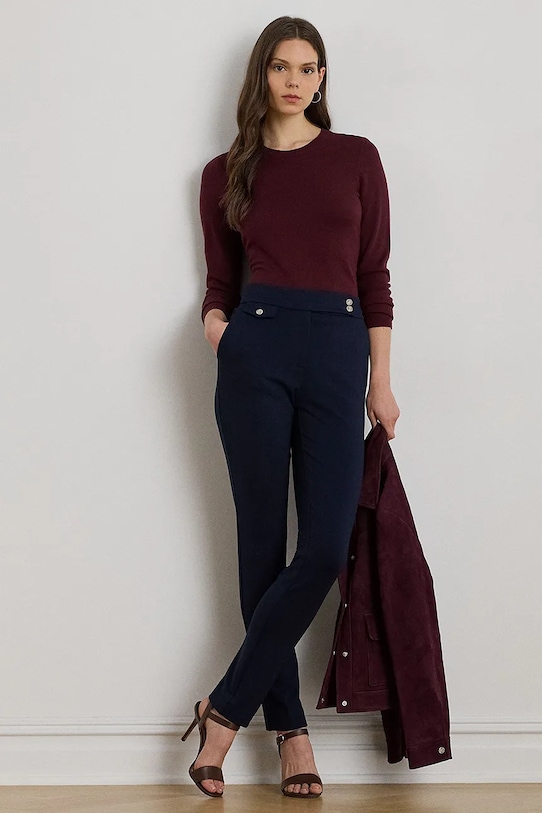 Odzież Lauren Ralph Lauren spodnie 200980023 granatowy