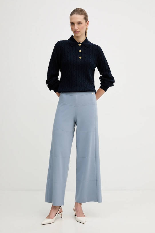 Joseph Ribkoff spodnie z jedwabiem 261982 niebieski AW25