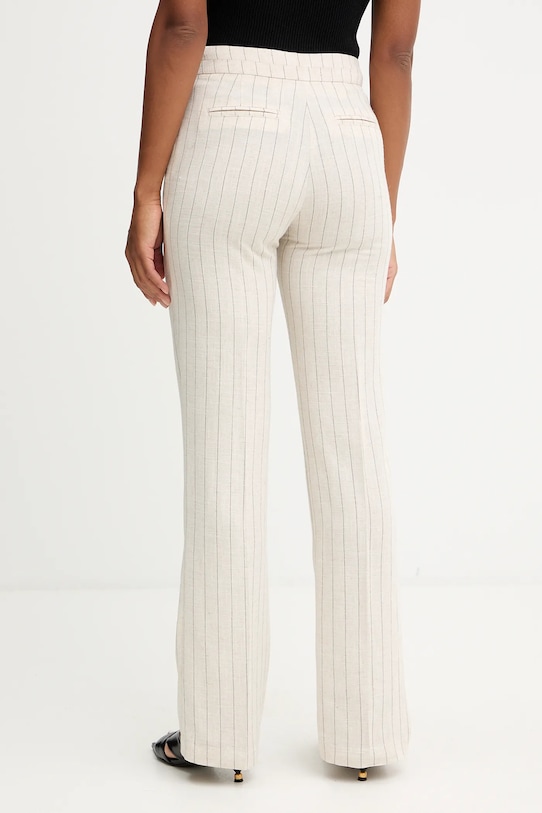 Odzież Morgan spodnie z lnem PRIZ.F beżowy