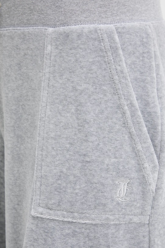 Juicy Couture spodnie dresowe welurowe JCBBJ225803 szary AW25