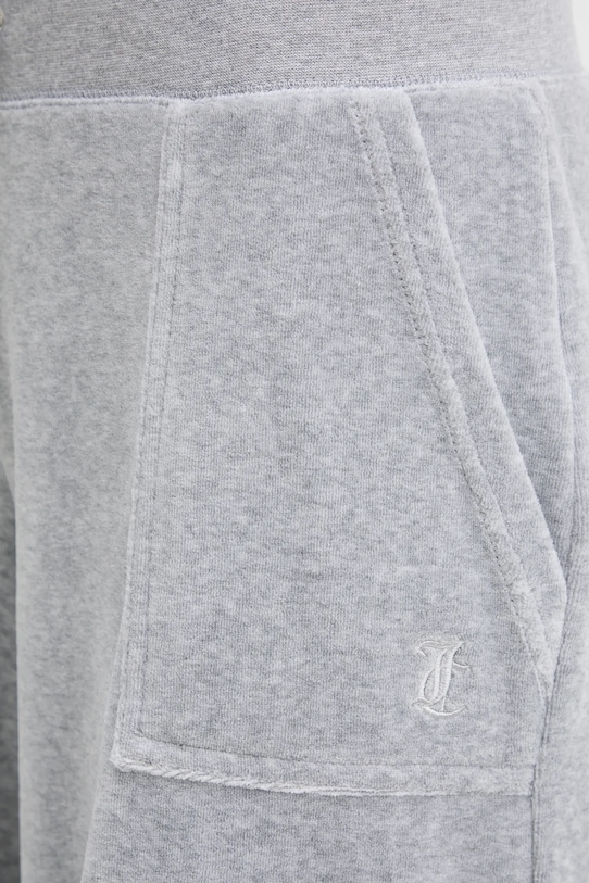 Juicy Couture spodnie dresowe welurowe szary JCBBJ225803