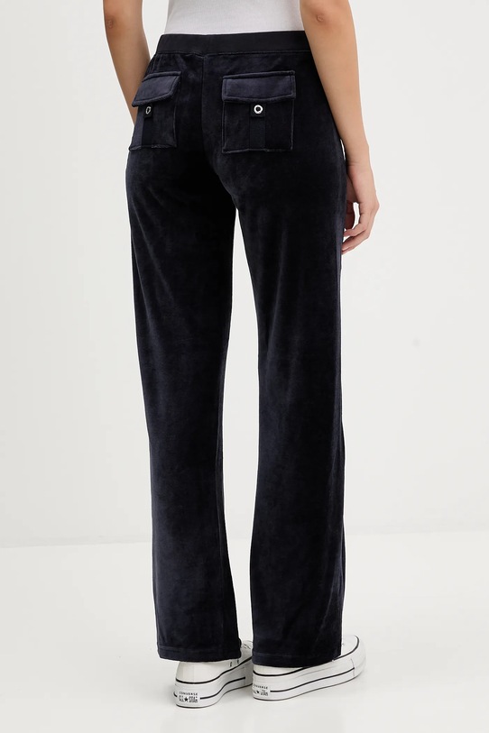 Odzież Juicy Couture spodnie dresowe welurowe JCGBJ225010 granatowy