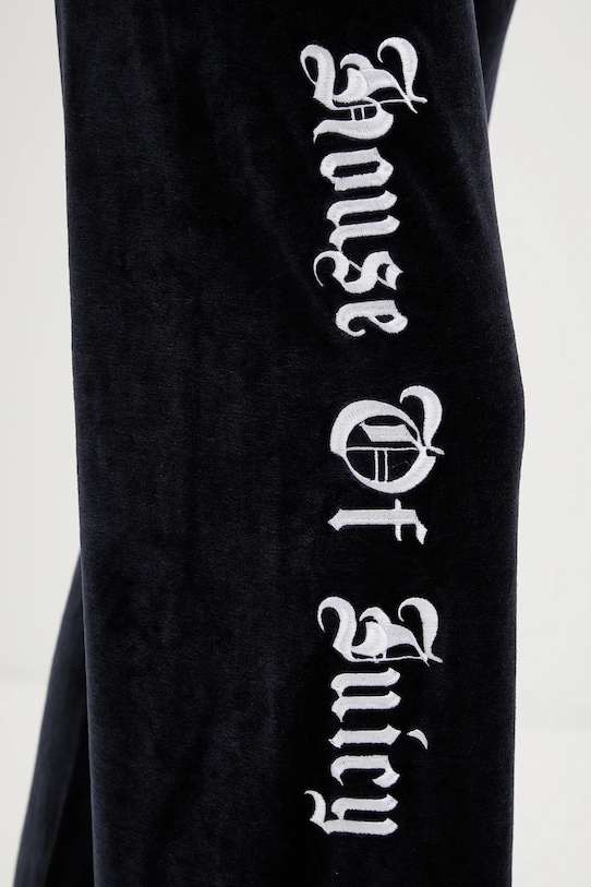 Velúrové tepláky Juicy Couture tmavomodrá JCGBJ225010