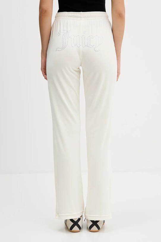 Odzież Juicy Couture spodnie dresowe welurowe JCWBJ225307 beżowy