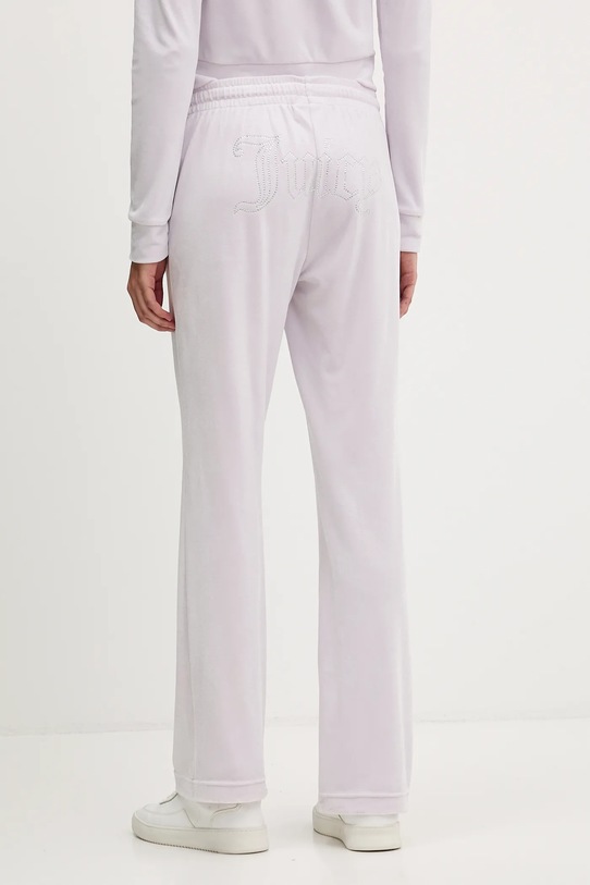 Odzież Juicy Couture spodnie dresowe welurowe JCWBJ225307 fioletowy