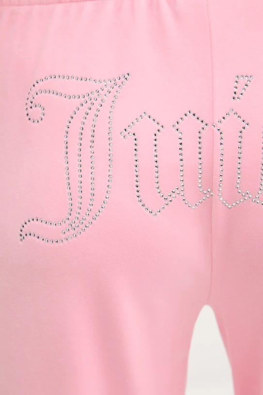 Juicy Couture spodnie dresowe welurowe różowy JCWBJ225307