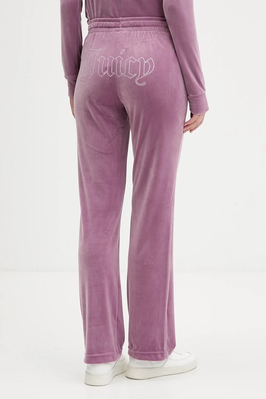 Odzież Juicy Couture spodnie dresowe welurowe JCWBJ225307 fioletowy