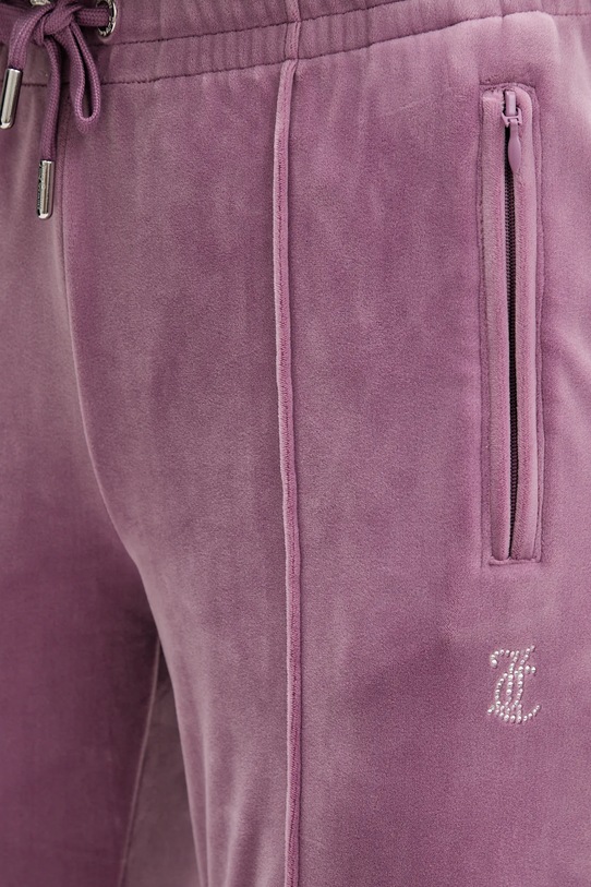Velurové teplákové kalhoty Juicy Couture fialová JCWBJ225307