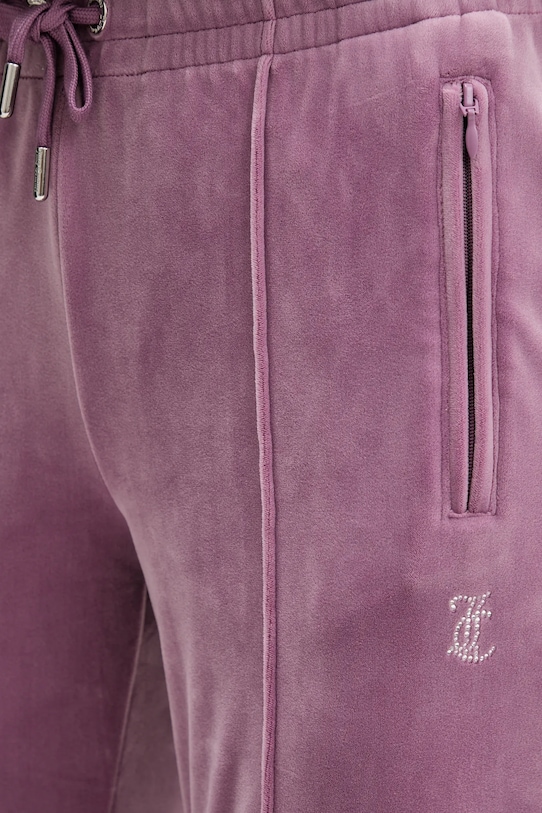 Juicy Couture pantaloni de trening din velur violet JCWBJ225307