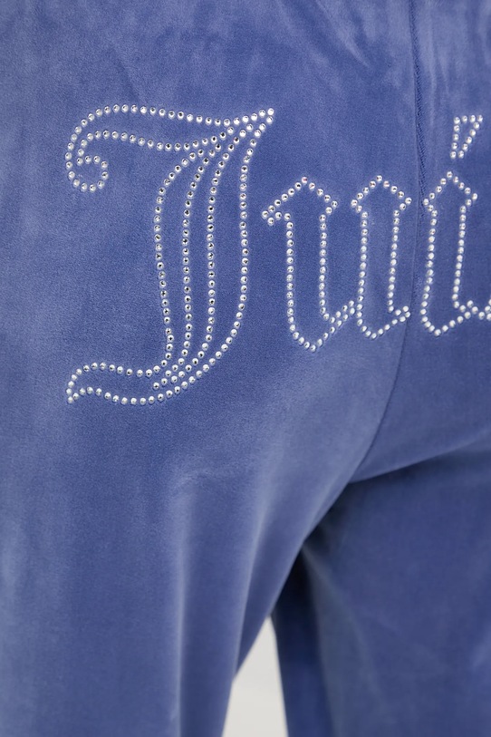 Juicy Couture spodnie dresowe welurowe fioletowy JCWBJ225307