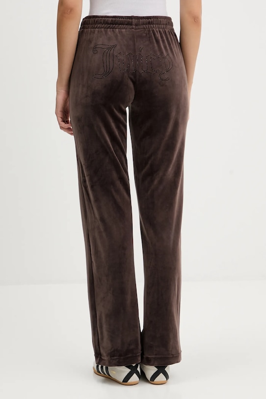 Odzież Juicy Couture spodnie dresowe welurowe JCWBJ225307 brązowy