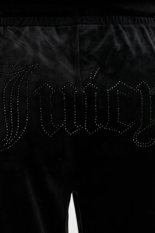 Juicy Couture spodnie dresowe welurowe JCWBJ225307 czarny