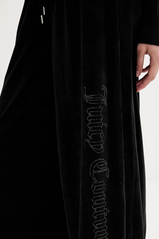Βελούδινο παντελόνι φόρμας Juicy Couture JCWBJ225309 μαύρο
