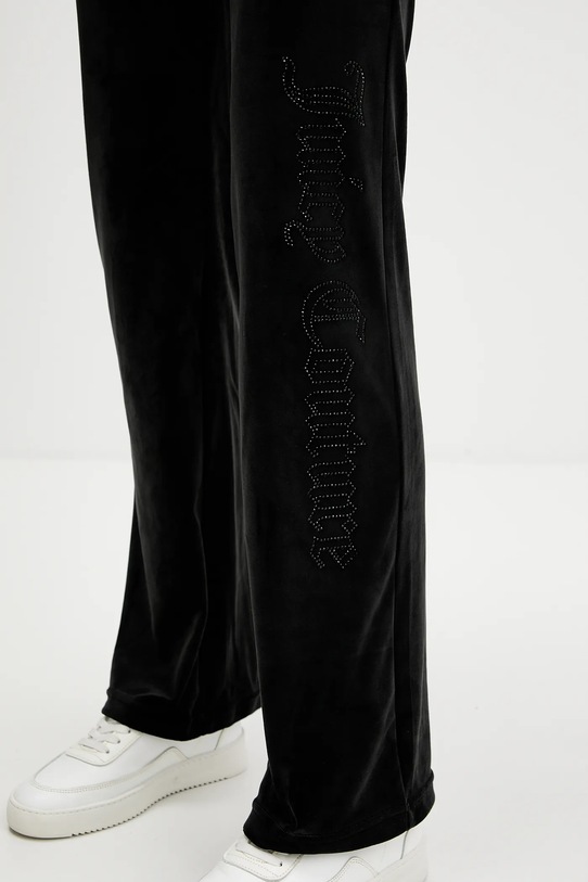 Juicy Couture pantaloni de trening din velur negru JCWBJ225311