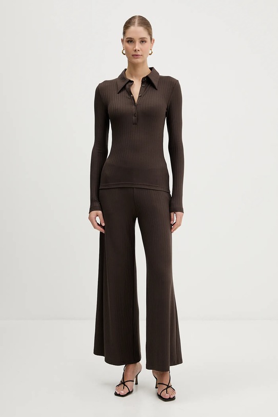 La Mania spodnie dresowe MERCE MERCE brązowy AW25