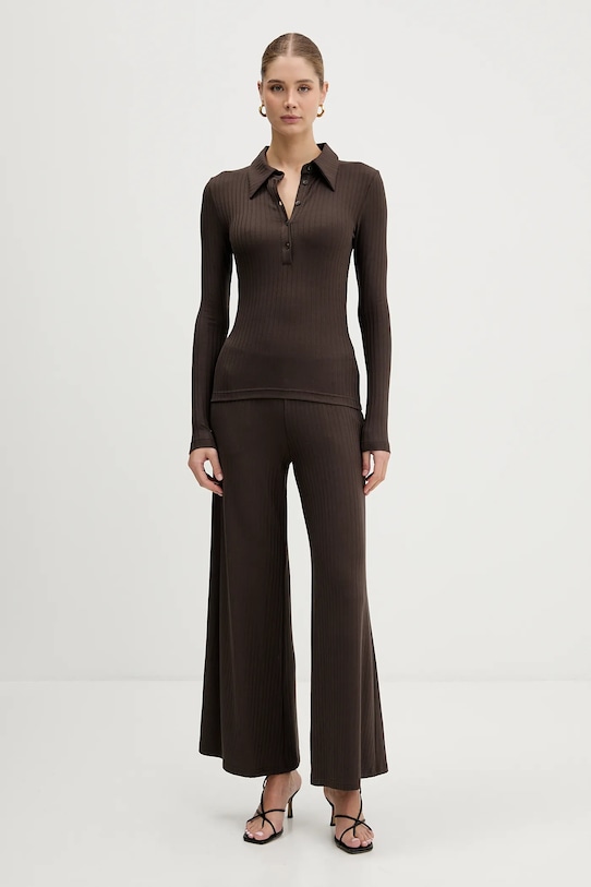 Παντελόνι φόρμας La Mania MERCE MERCE καφέ AW25