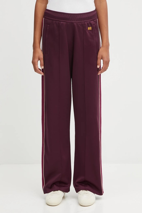 Wales Bonner spodnie dresowe Mantra Track Pants dzianina bordowy WA25JE02.JE10.350