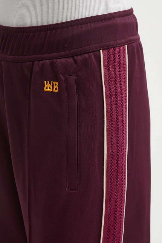 Wales Bonner spodnie dresowe Mantra Track Pants bordowy WA25JE02.JE10.350