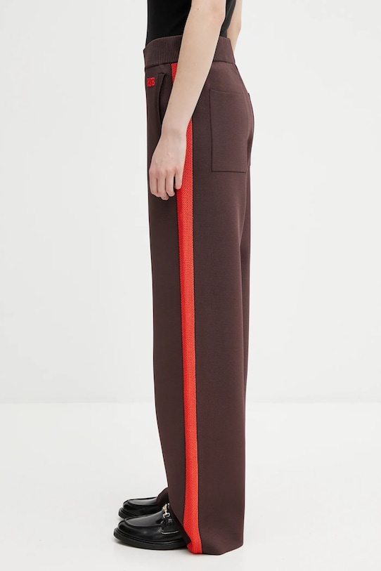 Wales Bonner spodnie Tide Track Pant dzianina brązowy UA25KN02.VI05.801
