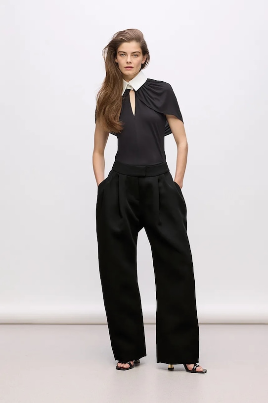 Karl Lagerfeld pantaloni con lana Karl Lagerfeld Studio media nero A4W10144