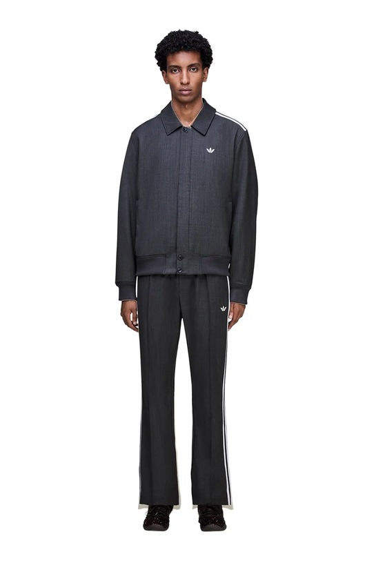 Kalhoty s příměsí vlny adidas Originals x Wales Bonner Wool Pant KB2318 šedá AW25