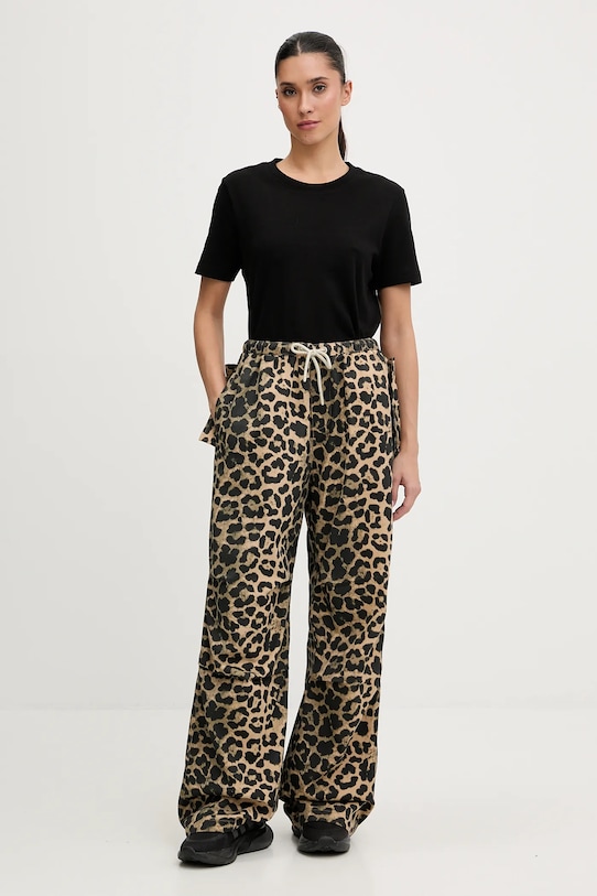 P.E Nation spodnie bawełniane 253P147 brązowy AW25