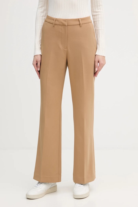 Gant spodnie z elastanem brązowy 4150334