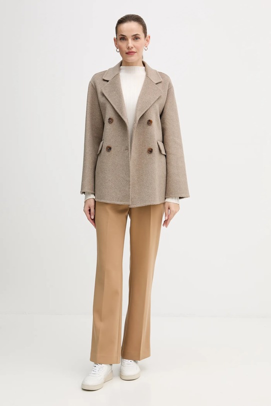 Gant spodnie 4150334 brązowy AW25