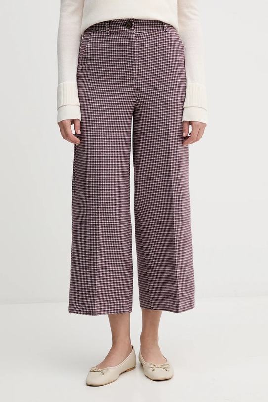 United Colors of Benetton spodnie wzorzyste fioletowy 44BWDF0AA