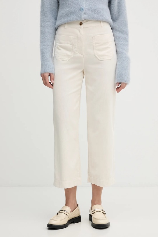 United Colors of Benetton spodnie bawełniane bawełna beżowy 494BDE02I