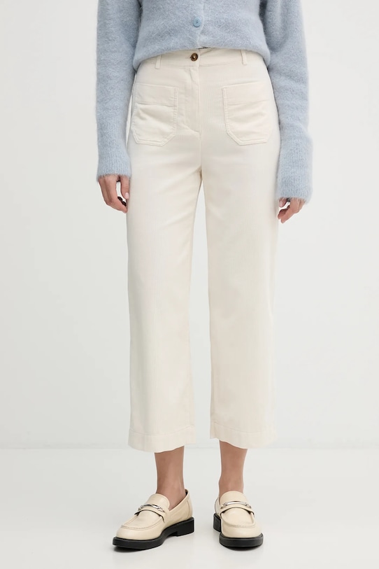 United Colors of Benetton spodnie bawełniane bawełna beżowy 494BDE02I