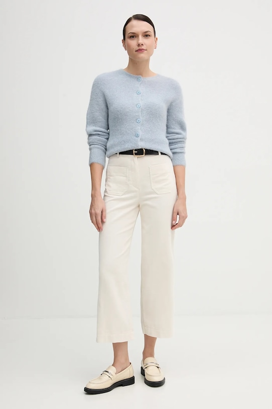 United Colors of Benetton spodnie bawełniane 494BDE02I beżowy AW25