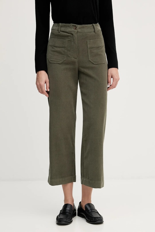 United Colors of Benetton spodnie bawełniane bawełna zielony 494BDE02I